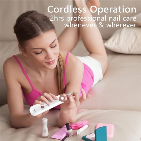 Professional Manicure Pedicure Kit, Electric Nail File Set, Cordless Electric - Picture 3 of 7